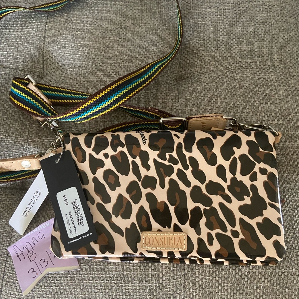 Consuela Brown Crossbody Bag with Detachable Strap